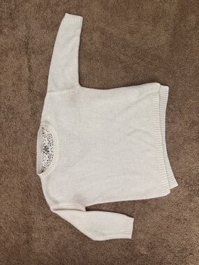 Forever 21 Cream Crewneck Knit Sweater